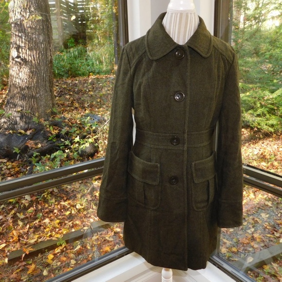Anthropologie Jackets & Blazers - Anthropologie green (Tulle) wool dress coat large